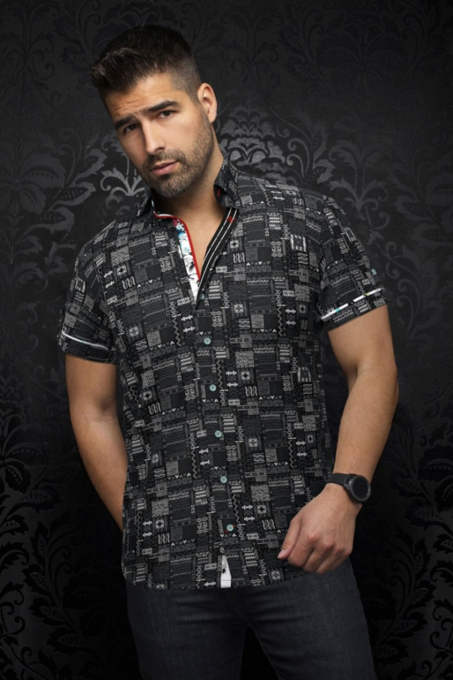 Chemise à manches courtes Finlay - AU NOIR - FINLAY - AU NOIR