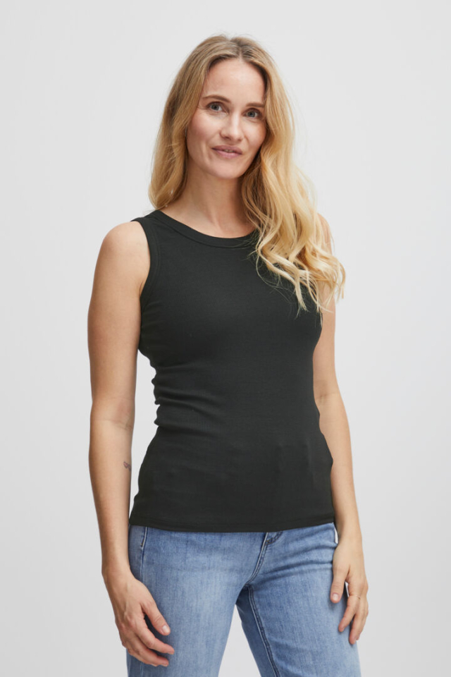 Camisole Hizamond noire sans dentelle - FRANSA&nbsp; - 20612012 - FRANSA