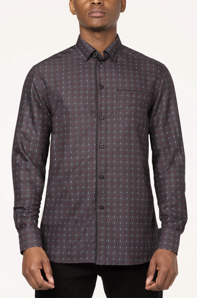 Chemise manches longues pois éclairs - VINCENT D'AMÉRIQUE&nbsp; - - Vincent d'Amérique