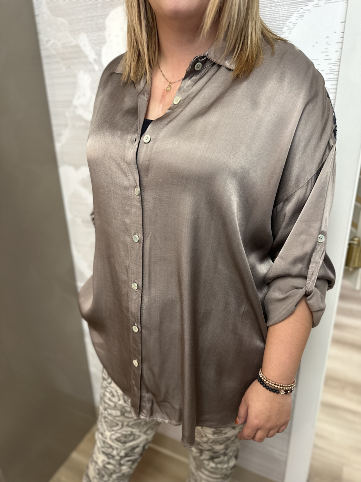 Tunique style blouse capuccino - ANGELA MARA - 29167 - ANGELA MARA