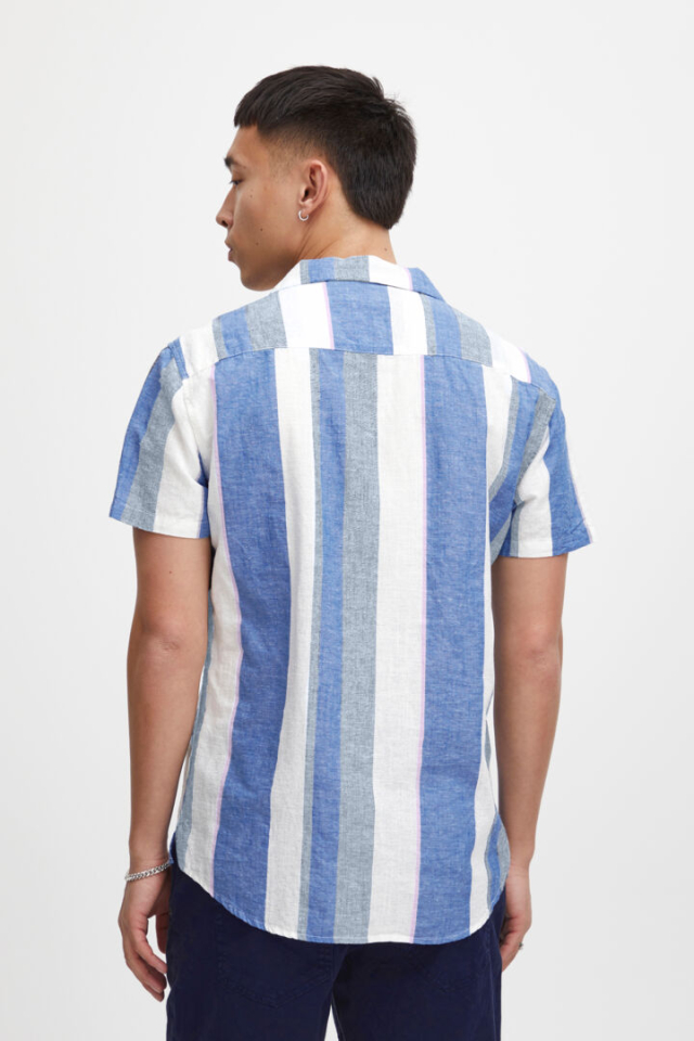 Chemise manches courtes lignée bleue - BLEND  - - BLEND