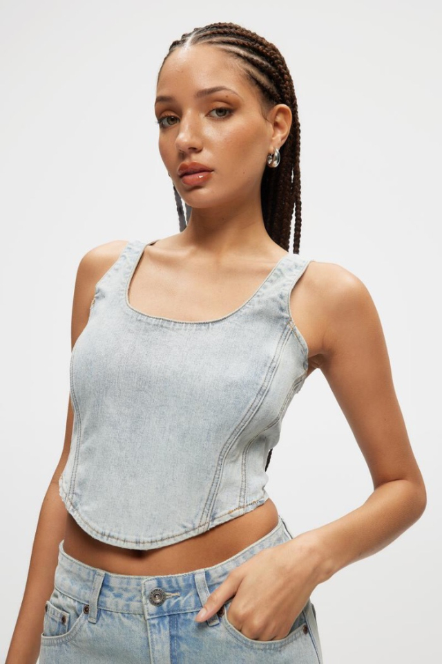 Bustier en denim - KUWALLA