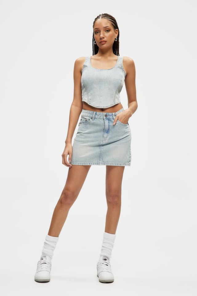 Bustier en denim - KUWALLA
