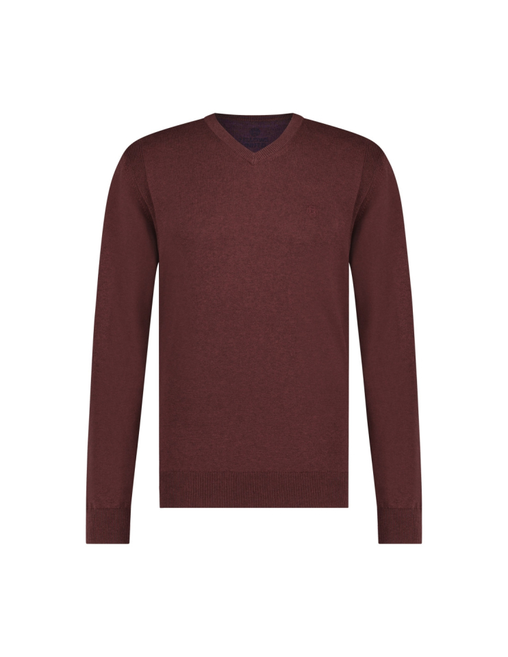 Pull iconic V-neck bourgogne - FELLOWS UNITED&nbsp; - 16598 - Fellows united