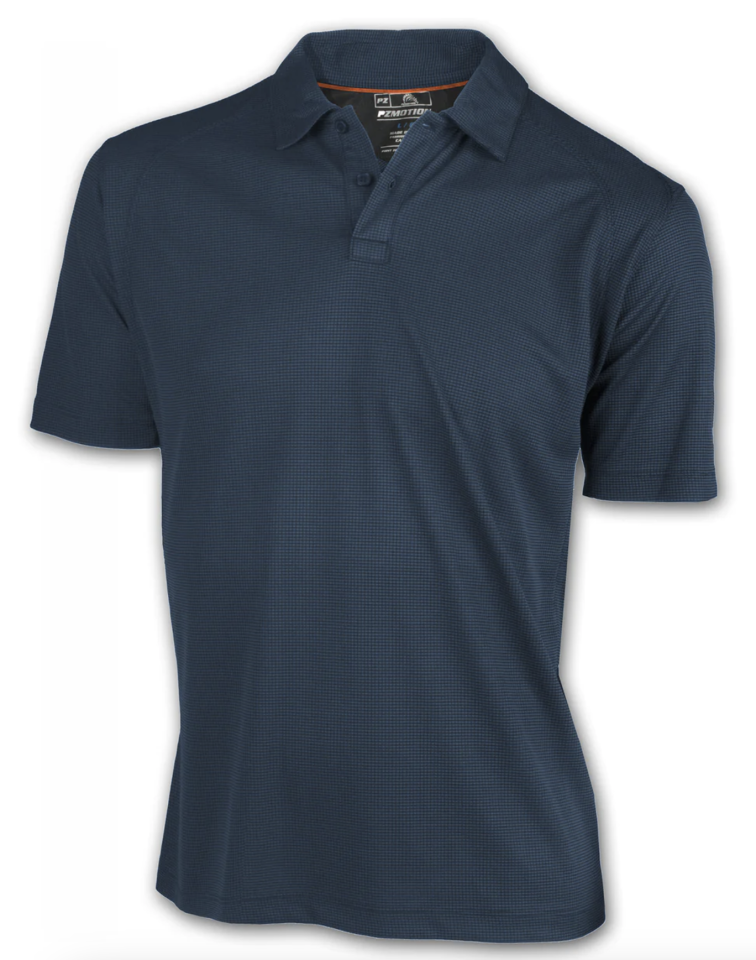 Polo gaufré marine - POINT ZERO - - POINT ZERO