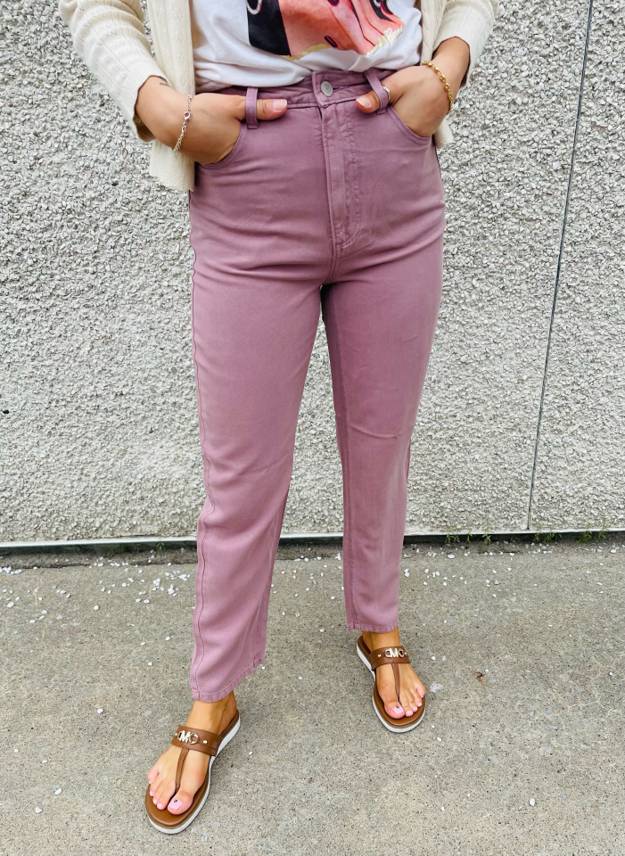 Pantalon soyeux coupe droite orchidée - GUESS - - Guess