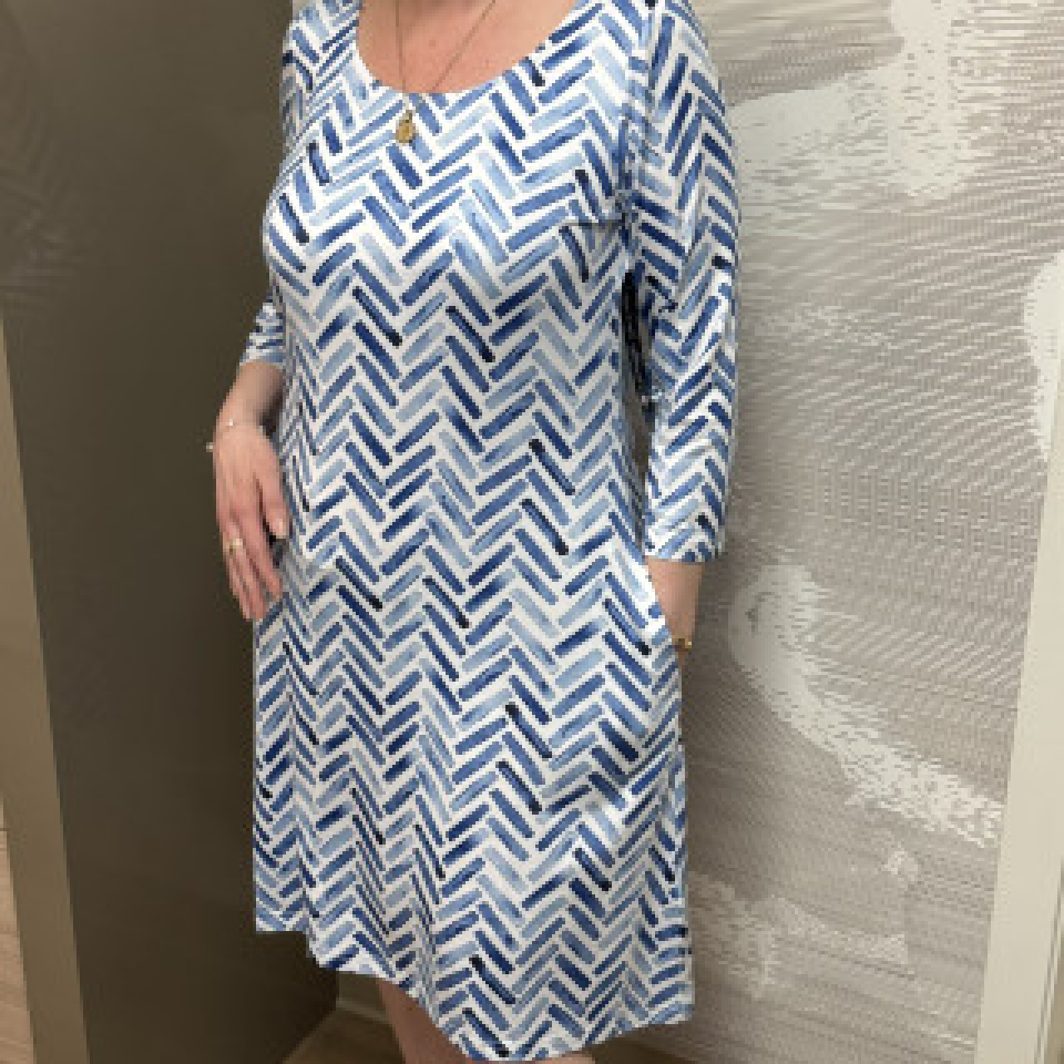 Robe à manches 3\4 avec motifs - TANGO MANGO - D9100L - Tango Mango