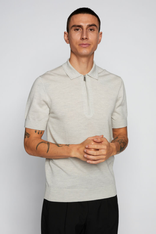 Polo Tricot Fin Demi-Zip – MATINIQUE