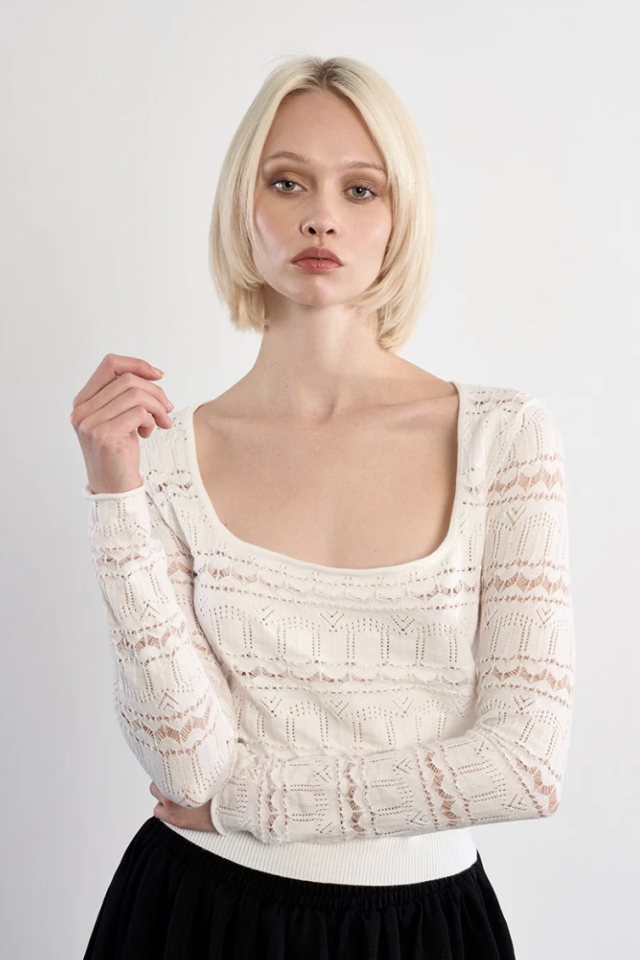 Haut col carré - MOLLY BRACKEN - NL41EP - Molly Bracken