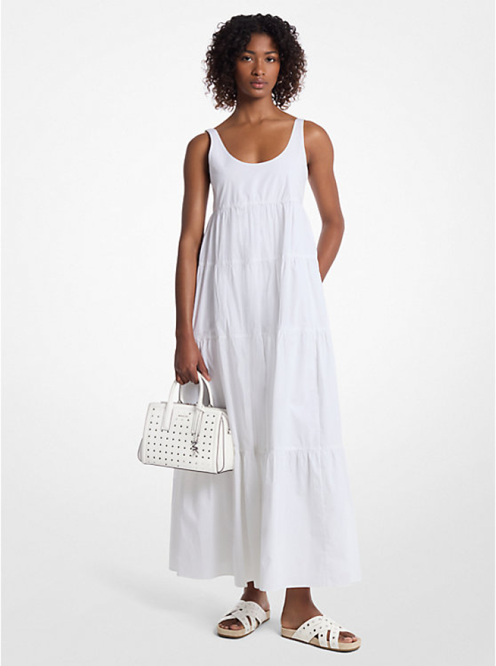 Robe maxi à volants extensible - MICHAEL KORS - MS582WLF4C - Michael Kors