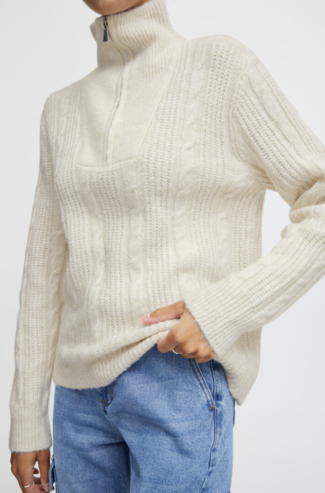 Tricot Nopa à demi-zip - BYOUNG - 20814388 - B.YOUNG