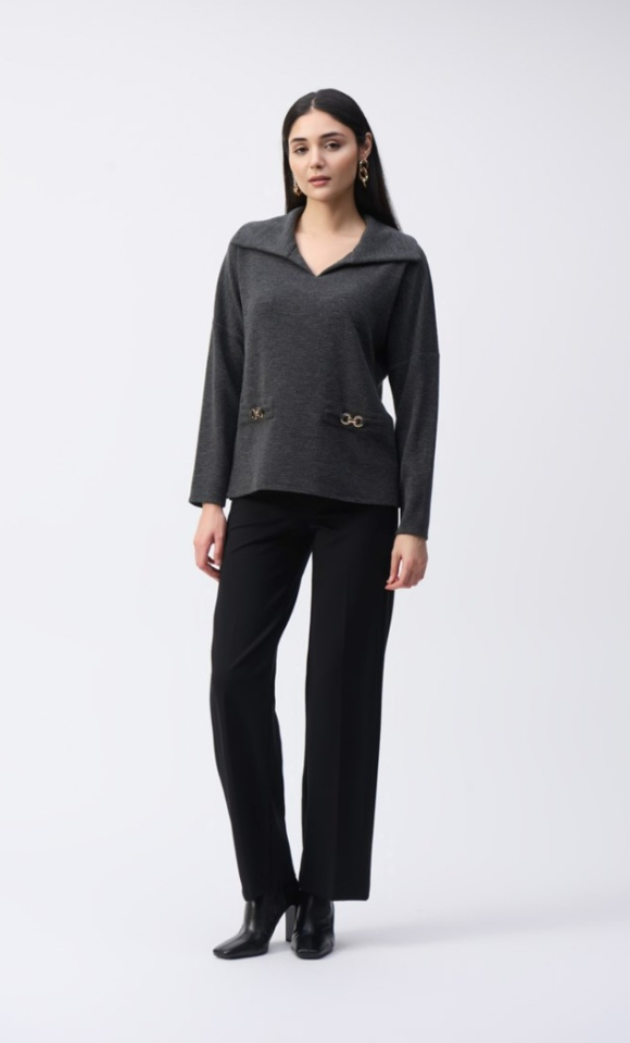 Haut en tricot texturé coupe carrée - JOSEPH RIBKOFF