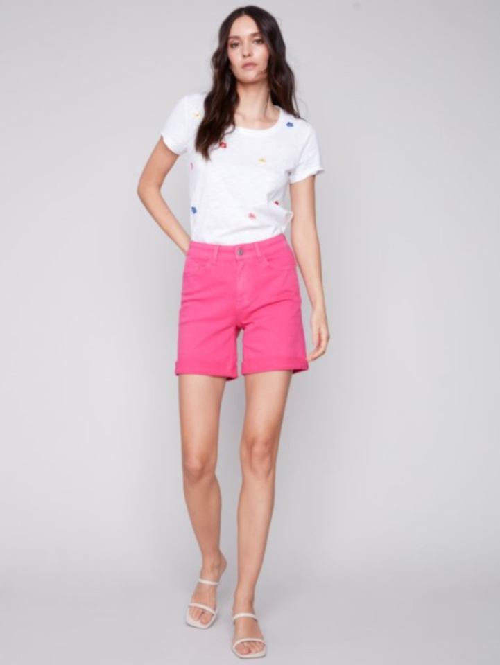 Short en sergé à ourlet resserré - CHARLIE B