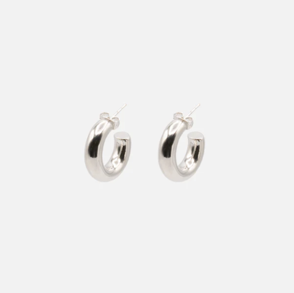 Boucles d'oreilles anneaux argentés - BIZOU - SF233-E101AR - Bizou