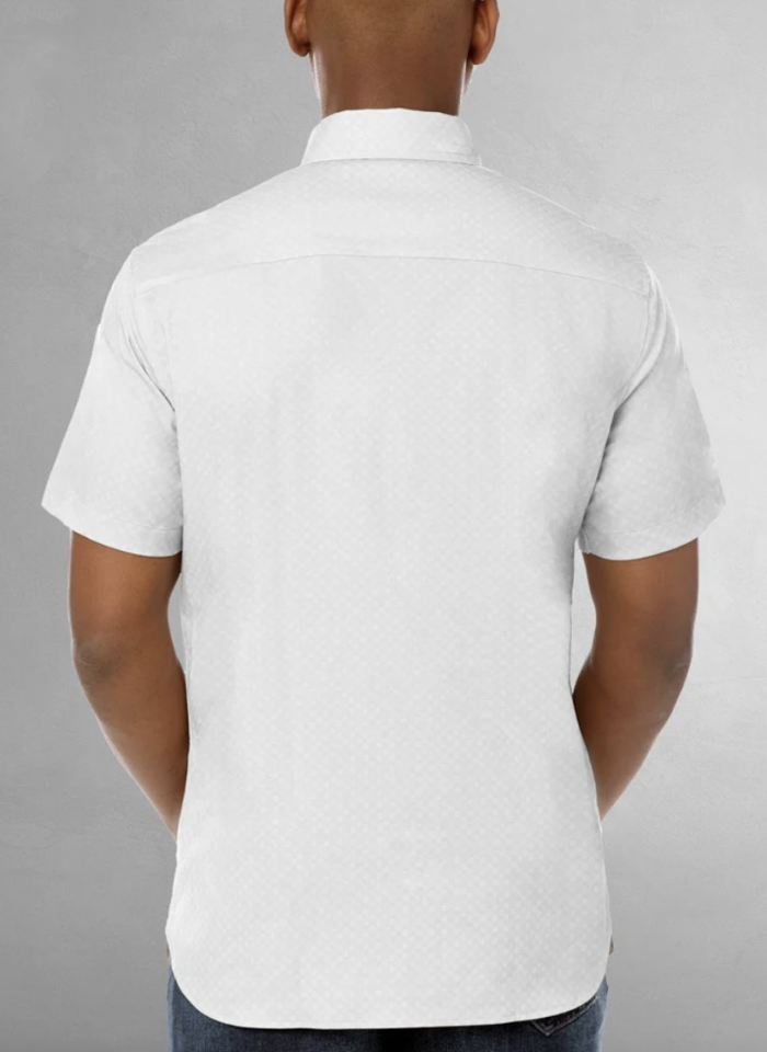 Chemise à manches courtes à motif unique de bulles - VINCENT D'AMÉRIQUE 