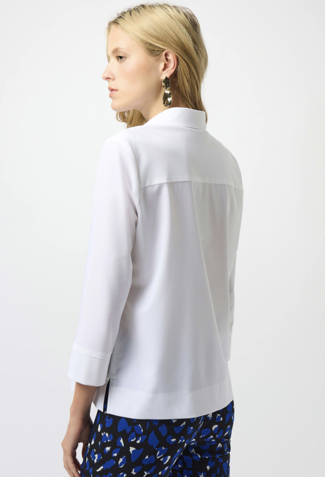 Haut à coupe droite en popeline extensible - JOSEPH RIBKOFF 