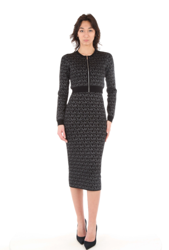 Cardigan court zippé en jacquard – MICHAEL KORS - MF561C8K0K - Michael Kors