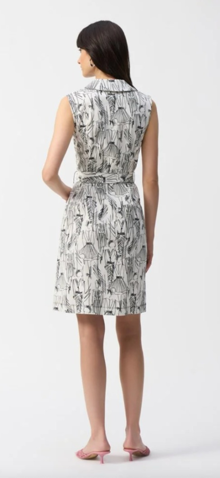 Robe fourreau à motif en Millennium - JOSEPH RIBKOFF