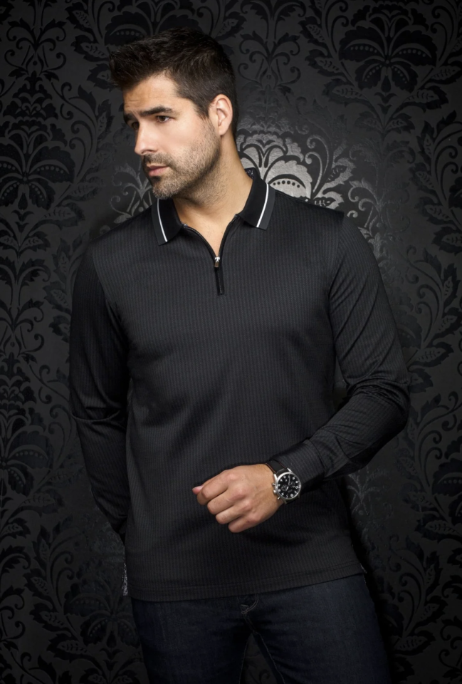Polo Federico manche longue - AU NOIR - Federico - AU NOIR