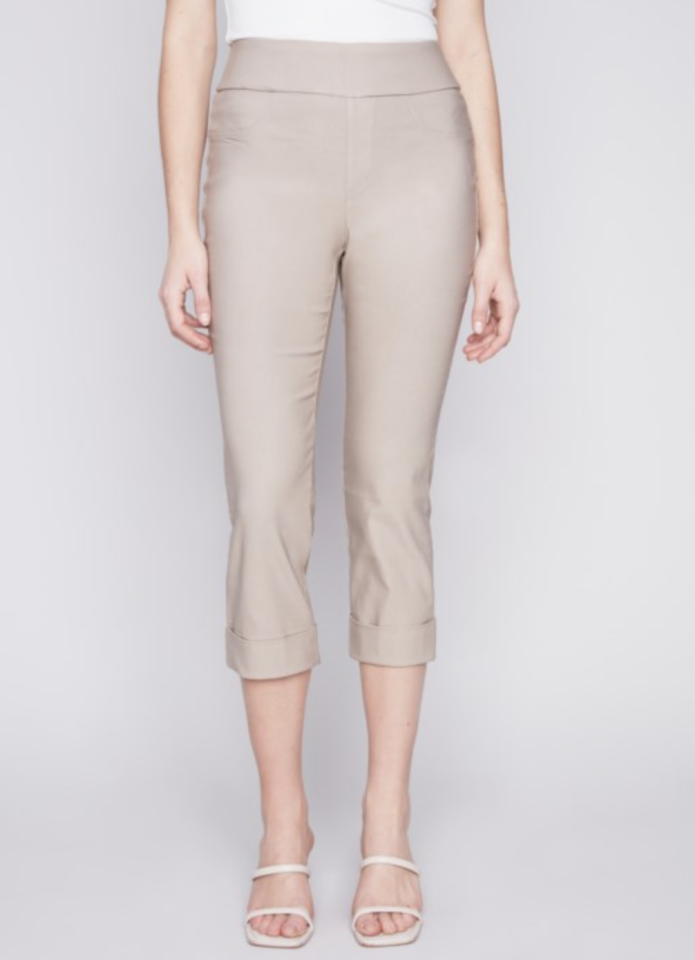 Capri extensible avec ourlet plié - CHARLIE B - C5259TT-300 - Charlie B