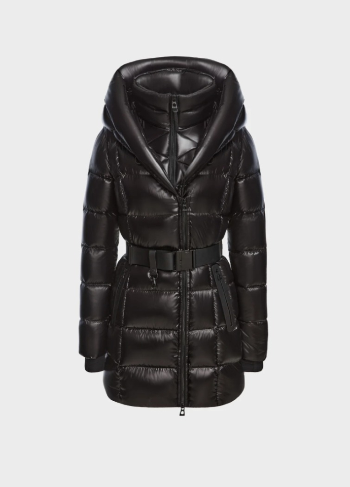 DOUDOUNE TAYLOR S MANTEAU MATELASSÉ EN DUVET BRILLANT AVEC CAPUCHE PROFONDE - RUDSAK 