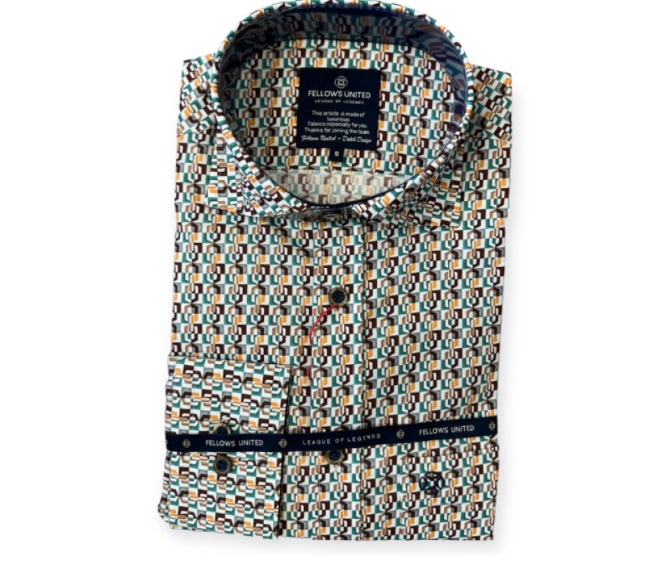 Chemise motif 3D - FELLOWS UNITED 