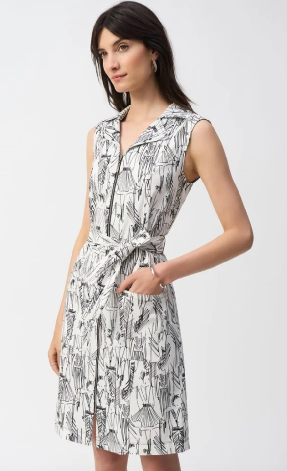 Robe fourreau à motif en Millennium - JOSEPH RIBKOFF