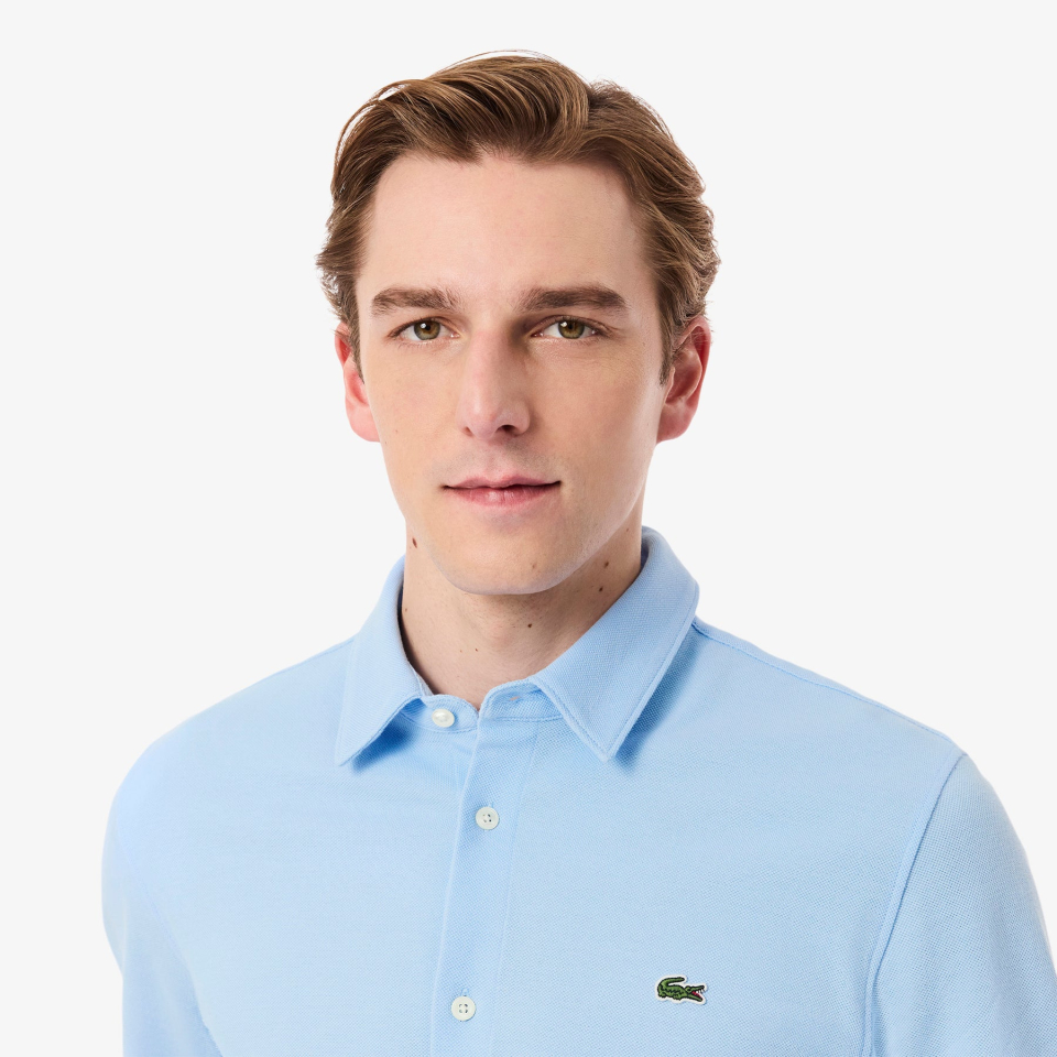 Chemise en piqué coton coupe ajustée – LACOSTE