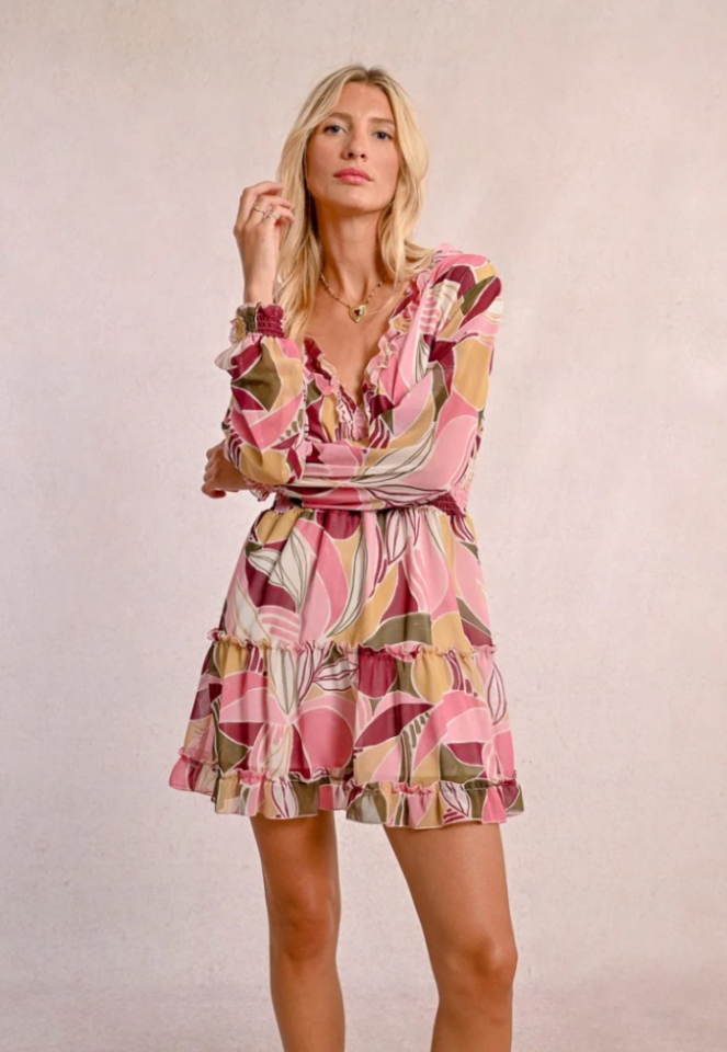 Robe imprimée avec taille élastique - MOLLY BRACKEN - P1773DE - Molly Bracken