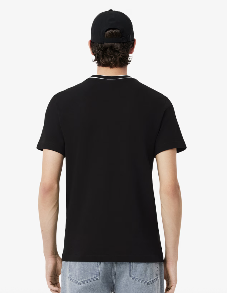 T-shirt à col rayés - LACOSTE 