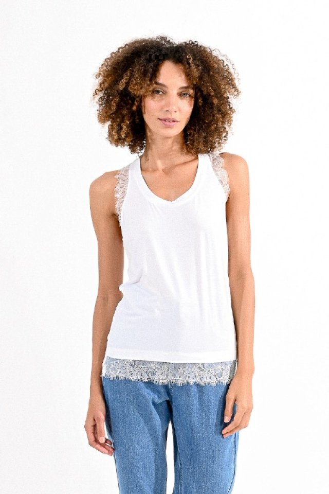 Camisole dos dentelle - MOLLY BRACKEN - T1597CP - Molly Bracken