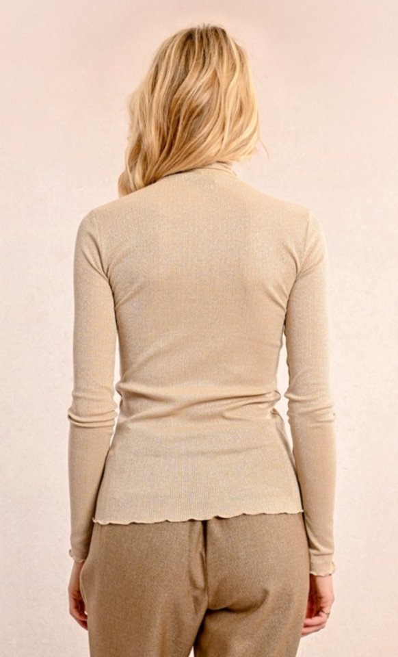 Sous pull col roulé, maille côtelée - MOLLY BRACKEN 