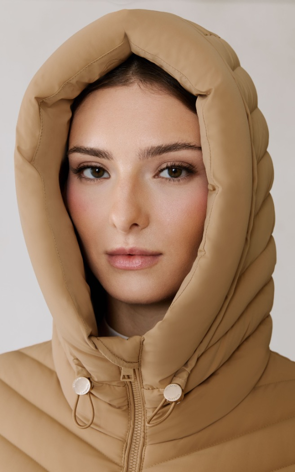 Manteau ESTELLE extensible en duvet avec ceinture - SOIA & KIO