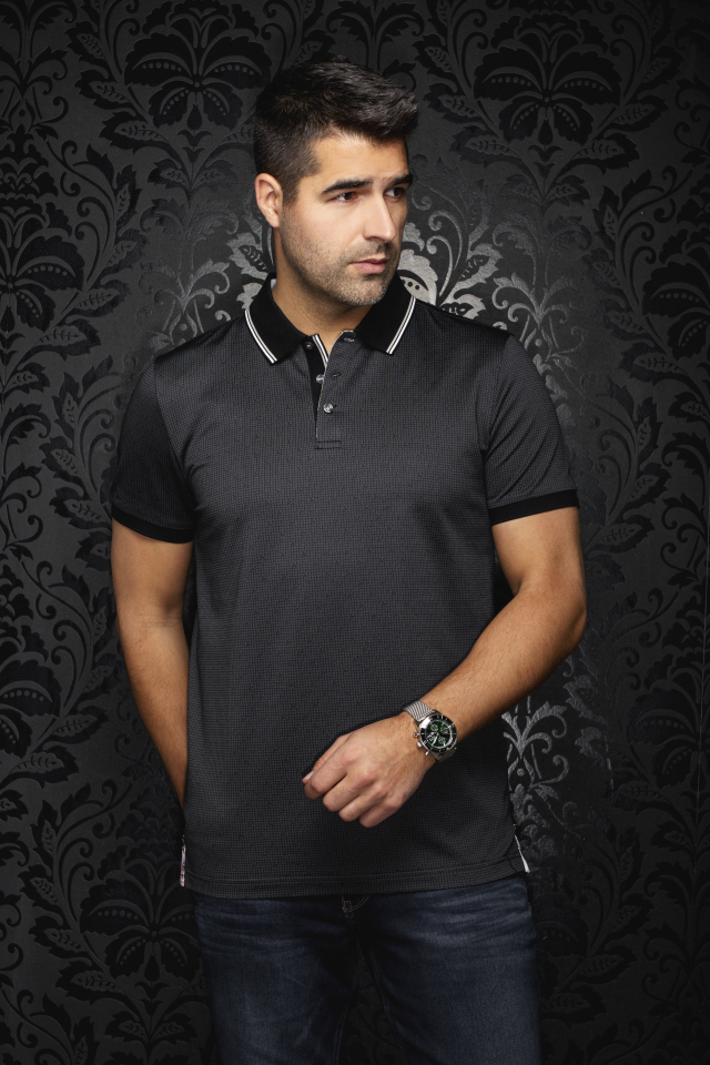 Polo en jacquard Puntagora – AU NOIR - PUNTAGORA - AU NOIR