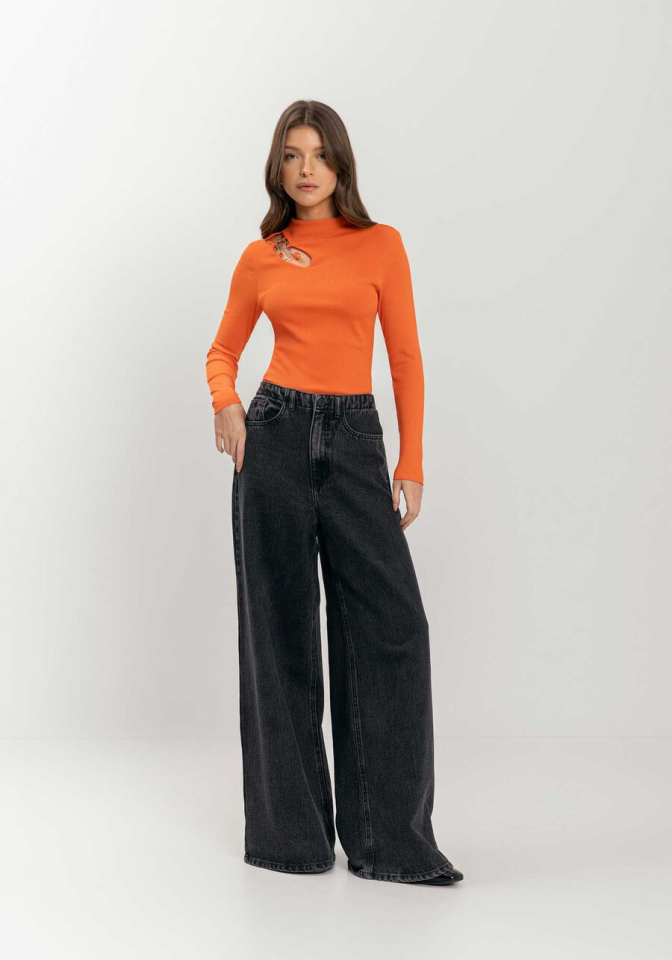 Haut côtelé Laranja - LEZALEZ