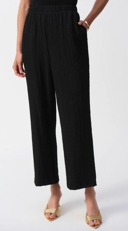 Pantalons amples à jambe-large en seersucker - JOSEPH RIBKOFF - 251227 - Joseph Ribkoff