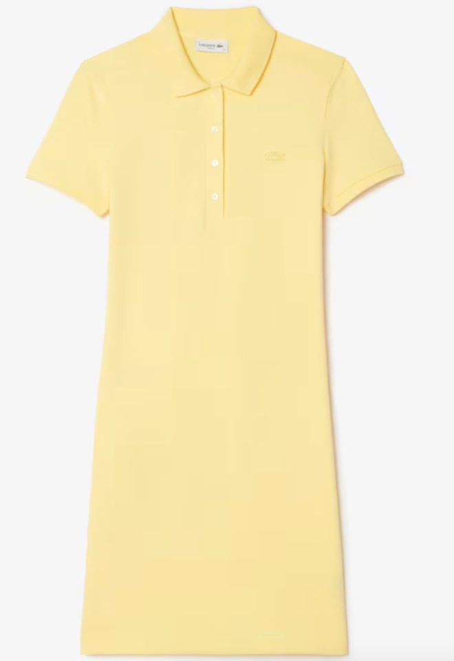 Robe polo en piqué de coton stretch - LACOSTE 