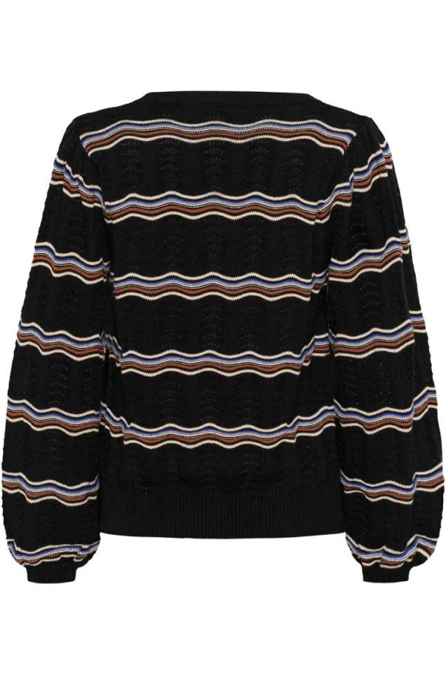 Chandail à effet ondulé Wavy - CREAM