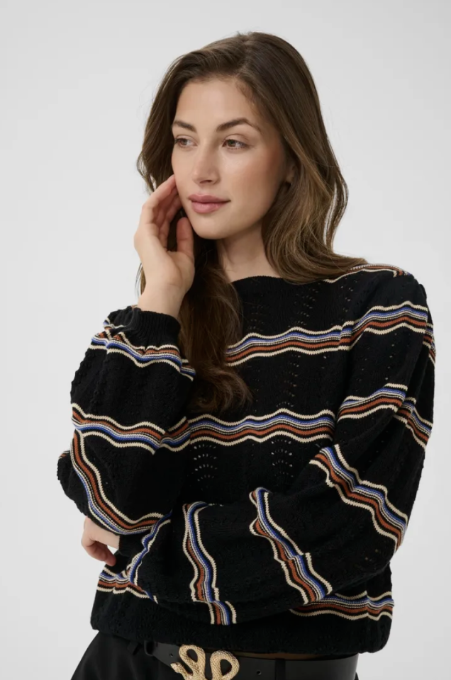 Chandail à effet ondulé Wavy - CREAM