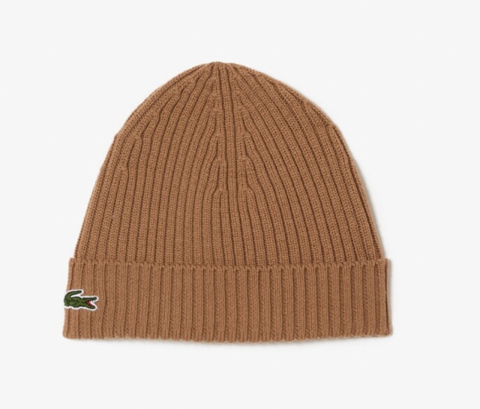 Tuque en laine cotelée - LACOSTE - RB0001 - LACOSTE
