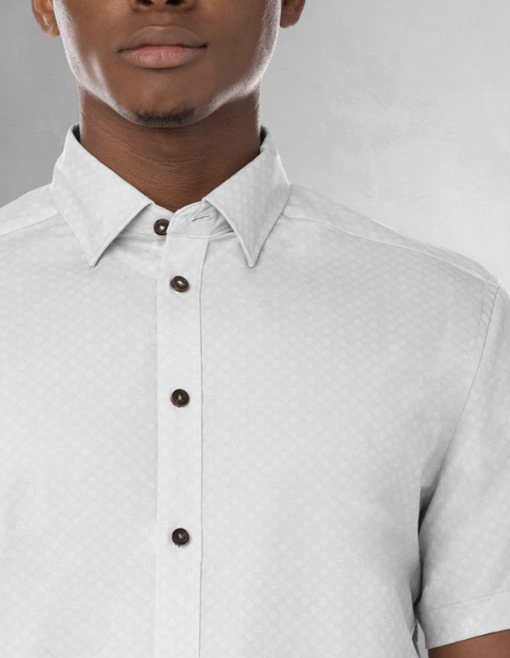 Chemise à manches courtes à motif unique de bulles - VINCENT D'AMÉRIQUE 