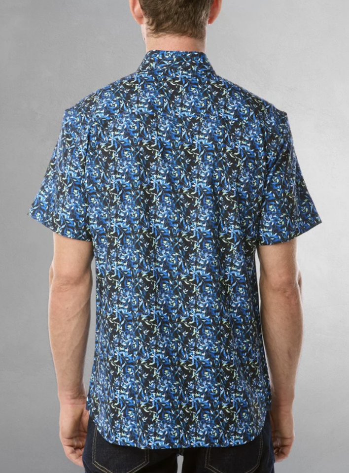 Chemise en microfibre imprimé de feuillage - VINCENT D'AMÉRIQUE 