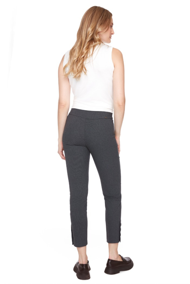 Pantalon à enfiler boutons et fente pétale - UP