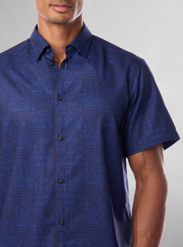 Chemise imprimé à manches courtes - VINCENT D'AMÉRIQUE