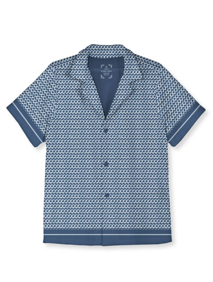 Chemise manches courtes à motifs - POINT ZÉRO - 7264952 - POINT ZERO