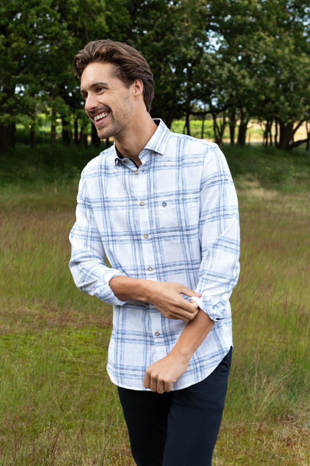 Chemise à carreaux en lin - FELLOWS UNITED