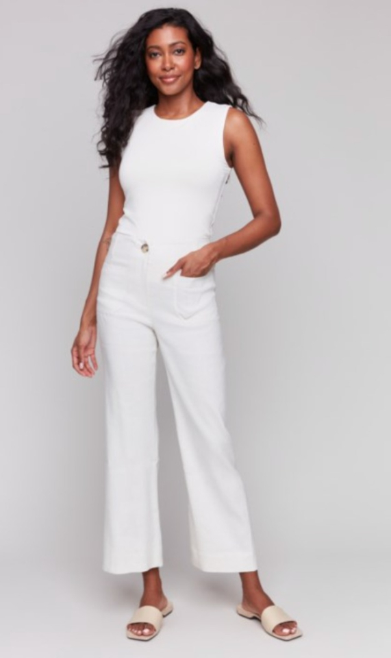 Pantalon court en lin - CHARLIE B - C5462 - Charlie B