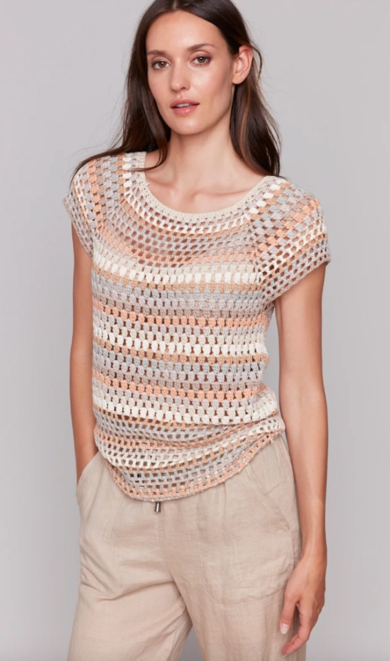 Haut à crochet et rayures - CHARLIE B - C2778 - Charlie B