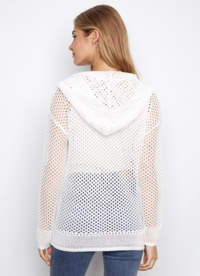 Chandail à capuchon en maille filet - CHARLIE B 