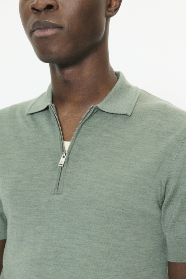 Polo Tricot Fin Demi-Zip – MATINIQUE